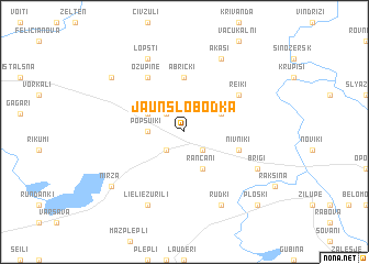 map of Jaunslobodka