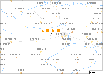 map of Jaupėnai