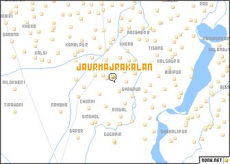 map of Jaur Mājra Kalān