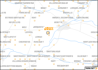 map of Jaux