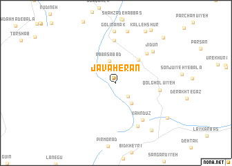 map of Javāherān