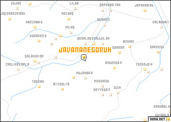 map of Javānān-e Gorūh