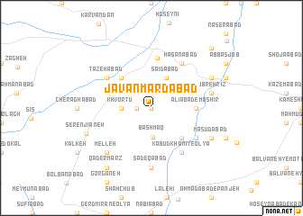 map of Javānmardābād