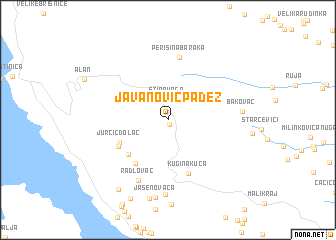 map of (( Javanović Padež ))