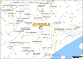 map of Javānwāla