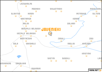 map of Javenieki