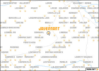 map of Javernant