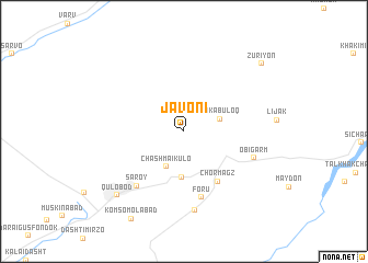 map of Javoní