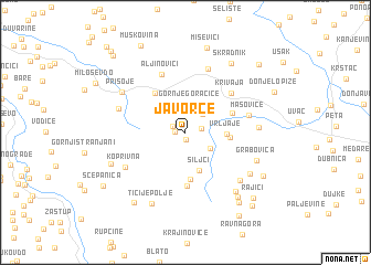 map of Javorce