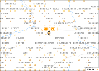 map of Javorek