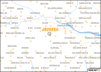 map of Javorek