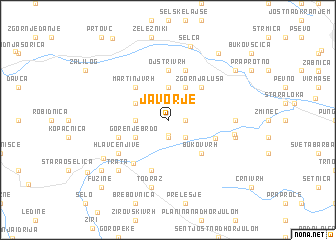 map of Javorje