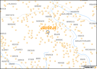 map of Javorje