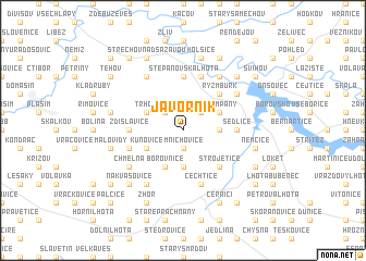 map of Javorník