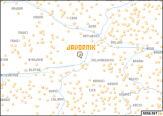 map of Javornik