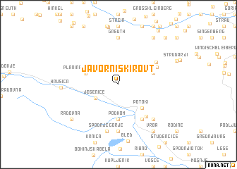 map of Javorniški Rovt