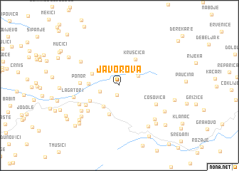map of Javorova