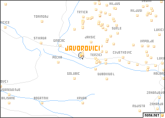 map of Javorovići