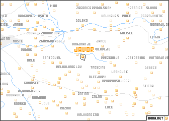 map of Javor