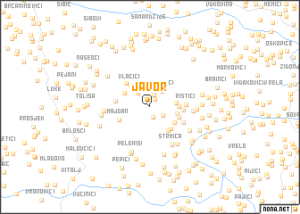 map of Javor