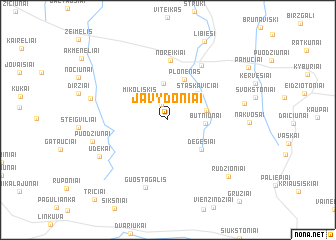 map of Javydoniai