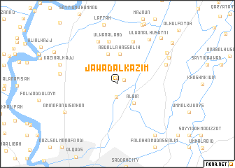 map of Jawād al Kāz̧im