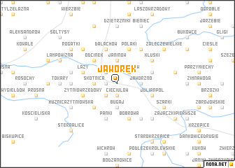 map of Jaworek