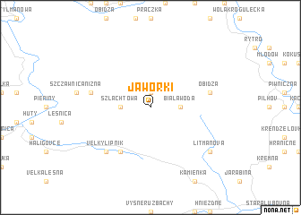 map of Jaworki