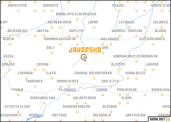 map of Jaworsko