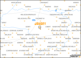 map of Jawory