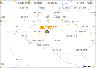 map of Jaworzec