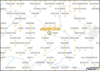 map of Jaworznia