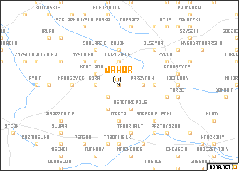 map of Jawor