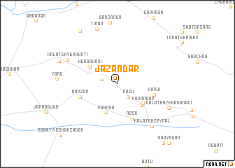 map of Jāzandar