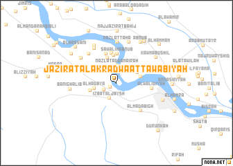 map of Jazīrat al Akrād wa aţ Ţawābīyah