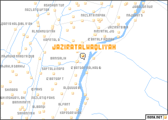 map of Jazīrat al Waqlīyah