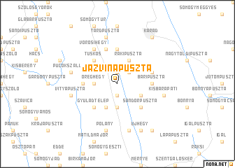 map of Jazvinapuszta