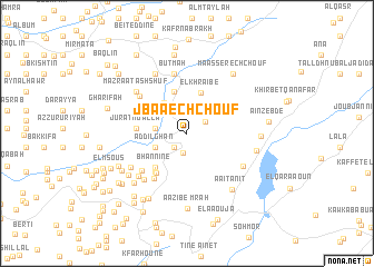 map of Jbâa ech Choûf