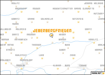 map of Jeber-Bergfrieden