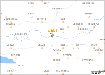 map of Jēči