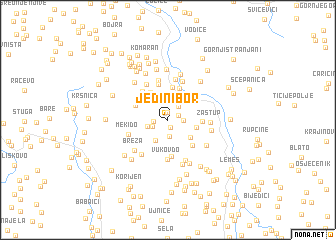 map of Jedini Bor