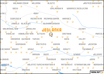 map of Jedlanka