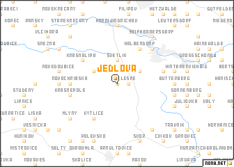 map of Jedlová