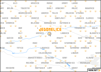 map of Jedomělice