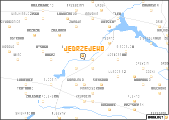 map of Jędrzejewo