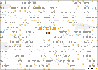 map of Jędrzejnik