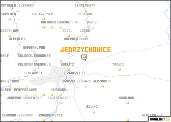 map of Jędrzychowice