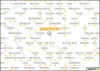 map of Jedvaniny