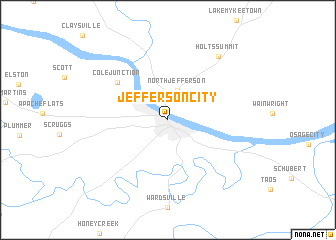 map of Jefferson City