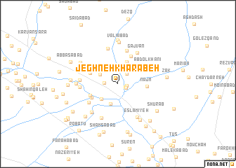 map of Jeghneh Kharābeh